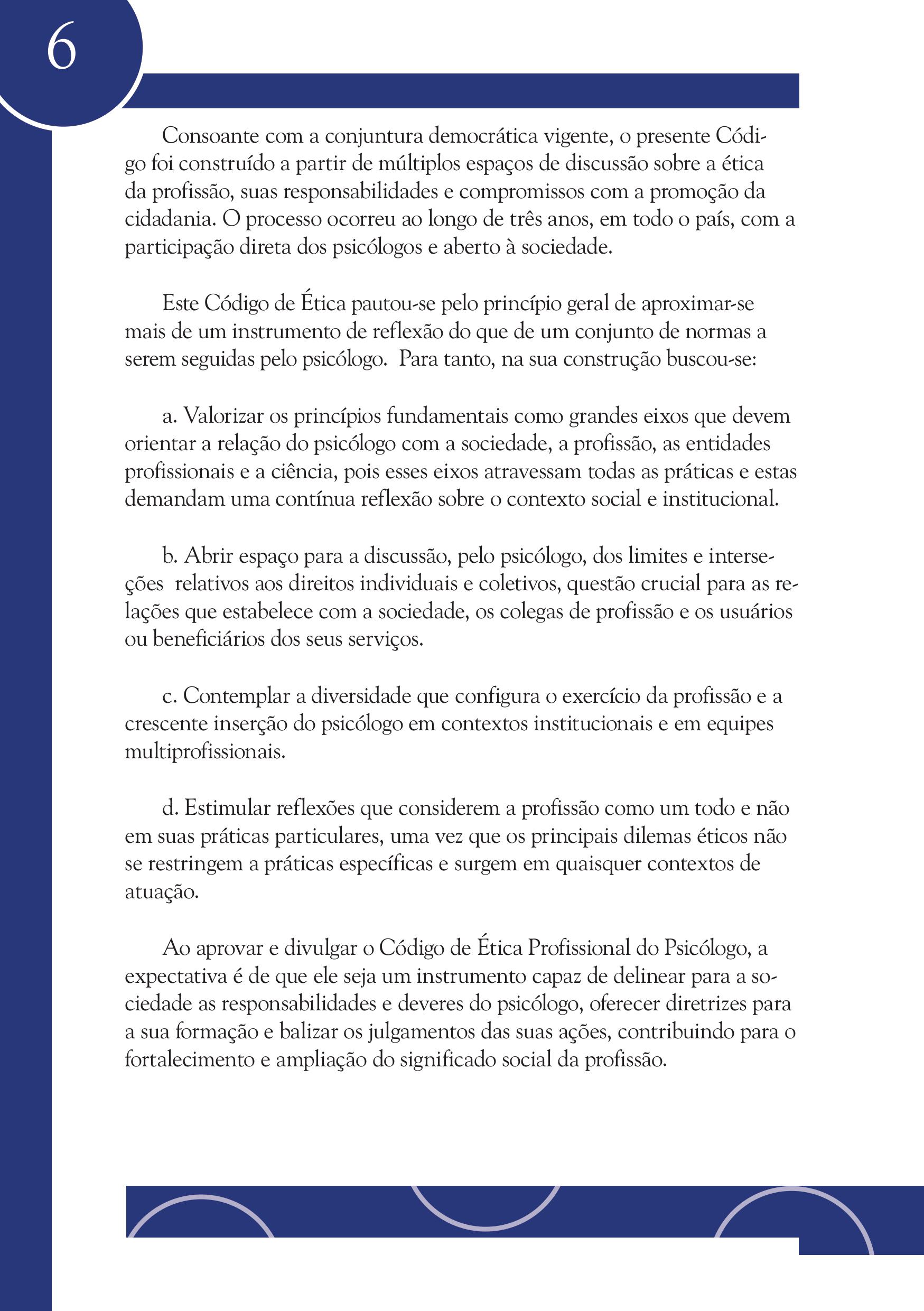 Página 6 do Código de Ética